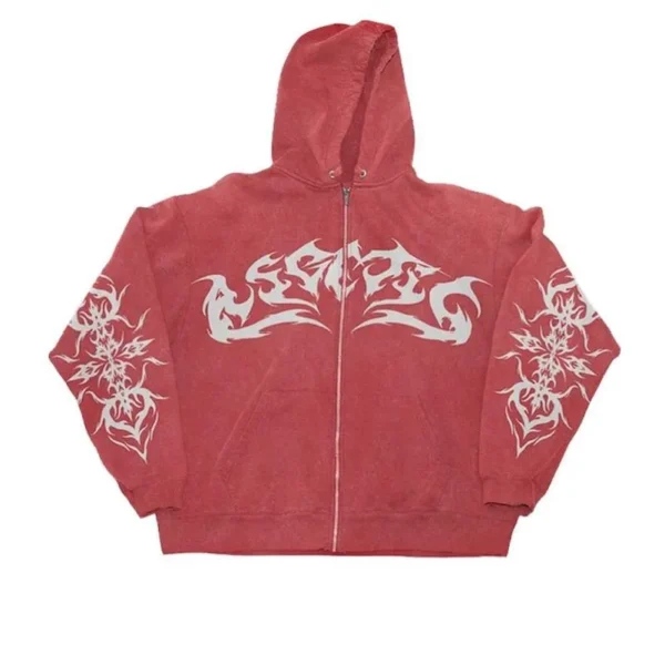 Gothic Zip Up Red